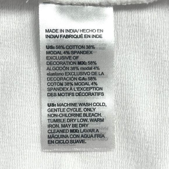 Chico's Zenergy Size 2 (12/14 US) French Terry White Full Zip Hooded Jacket - Picture 8 of 8